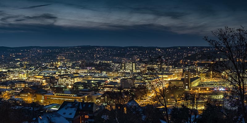 Blick auf Stuttgart von Uhlandshöhe